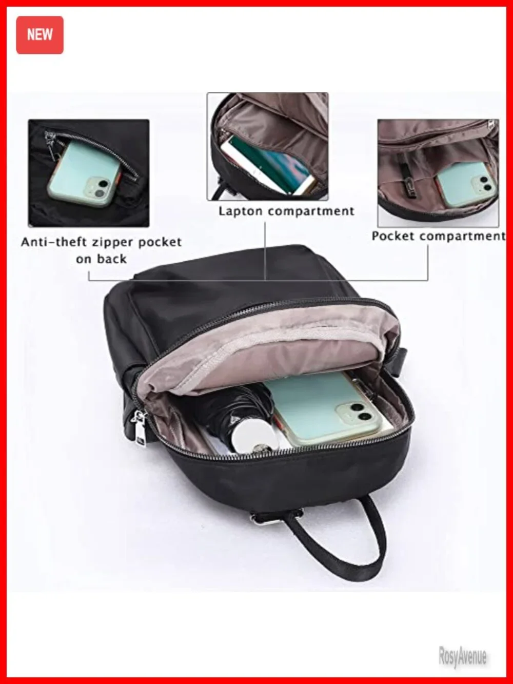 Mini Backpack Purse Waterproof Travel Shoulder Bag with Adjustable Strap